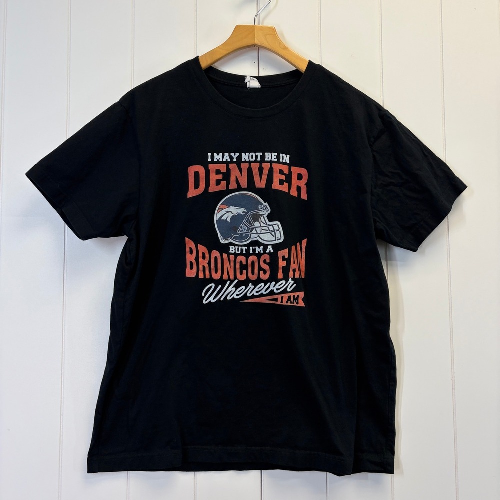 Build Your Brand Denver Broncos Graphic Tee Women Size 3XL Cotton Football Fan